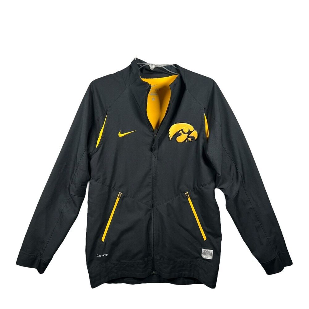 Nike‎ Dri-Fit Iowa Hawkeye Team Issued Sz Small Full Zip Univ of Iowa Jacket
